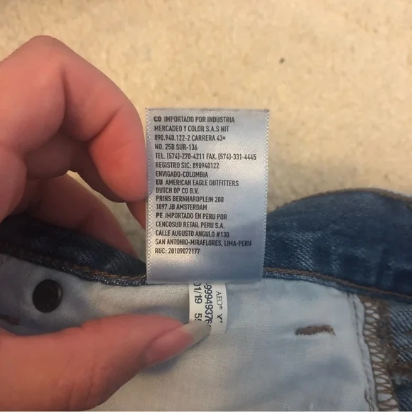 American eagle outfitters mom shorts cuffed jean denim - Picture 7 of 9